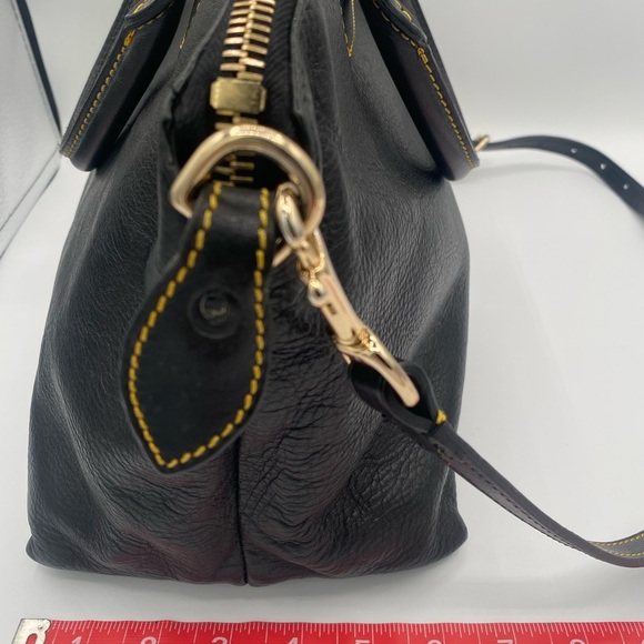 Dooney & Bourke Black Leather Florentine Vachetta Satchel - Picture 6 of 12